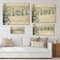 Designart - Snowy Pine Trees - Traditional Print on Natural Pine Wood